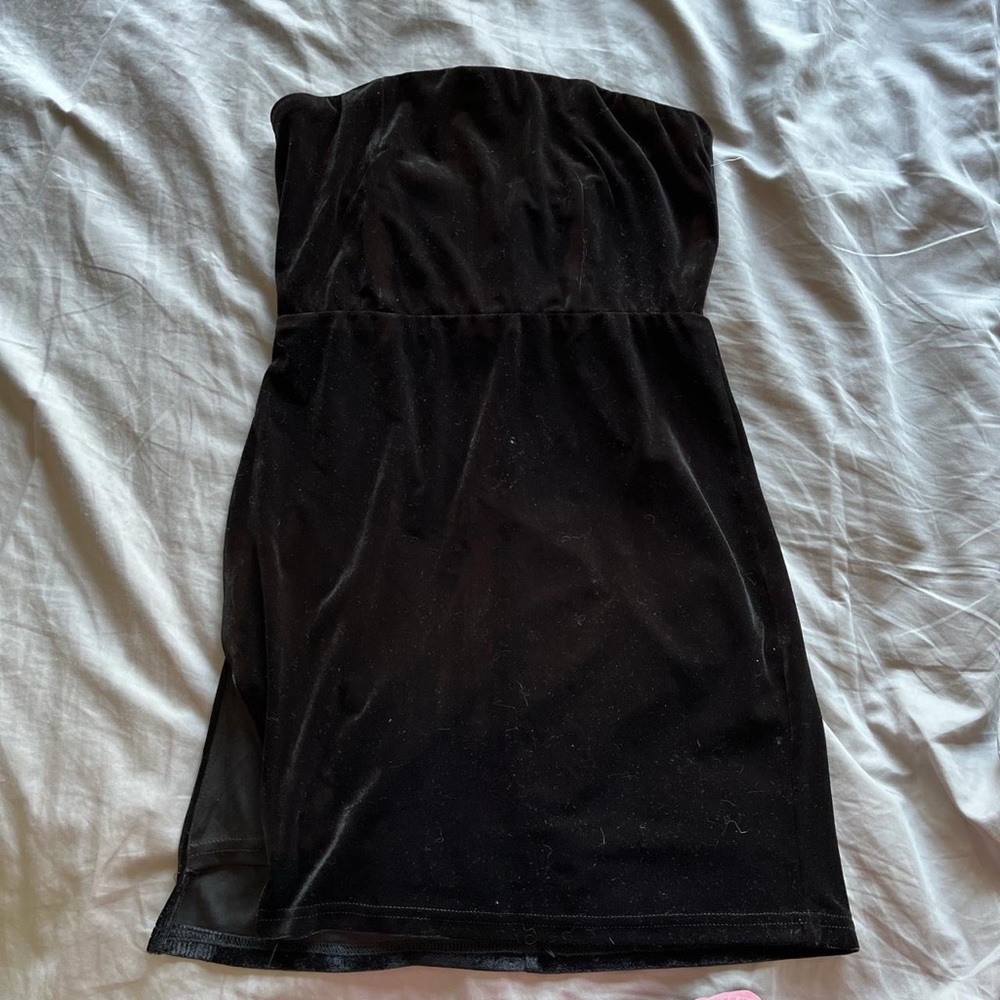 black velvet mini dress